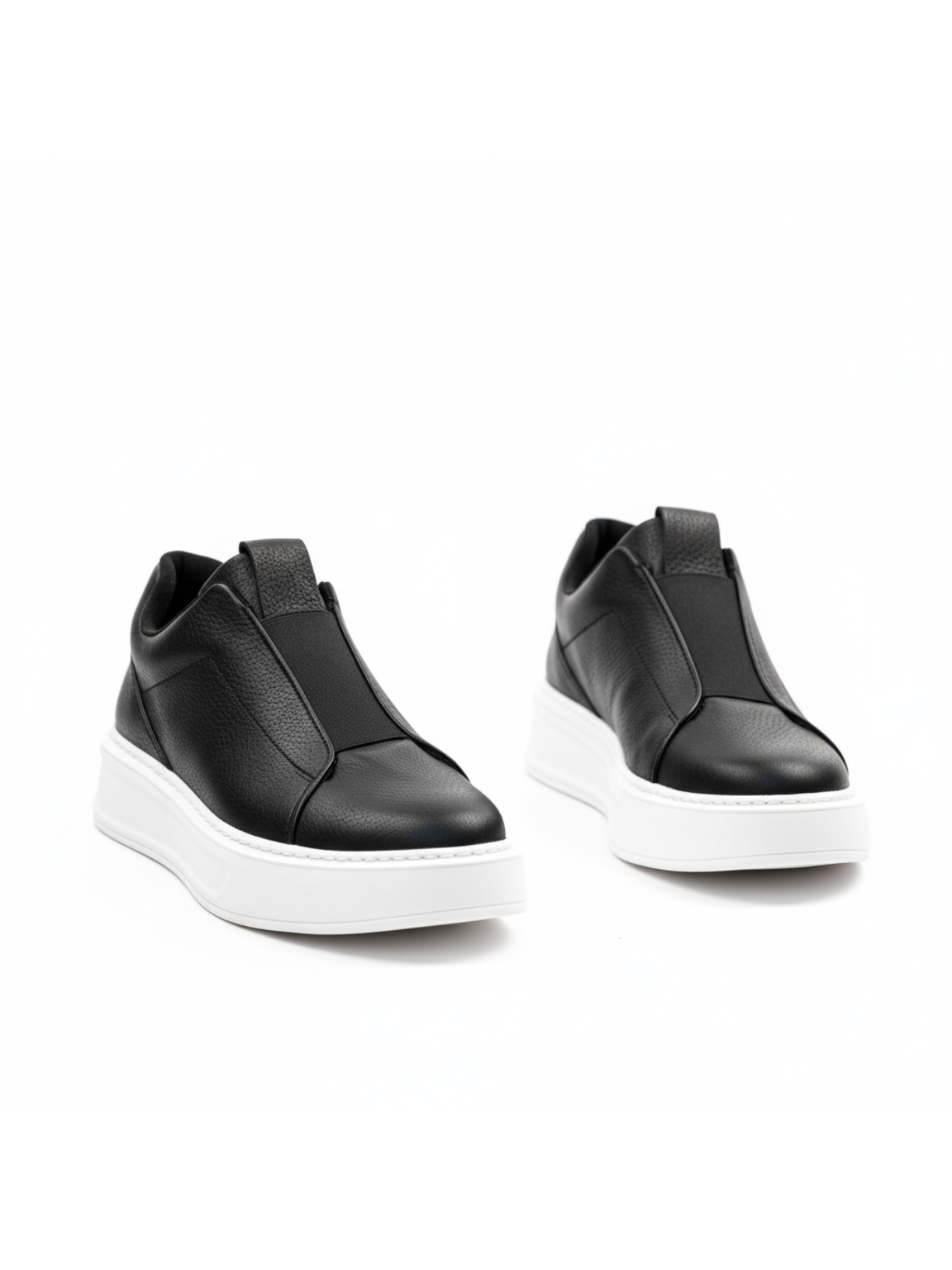 Men's Izmir X-4 Black Vegan Leather Slip-Ons