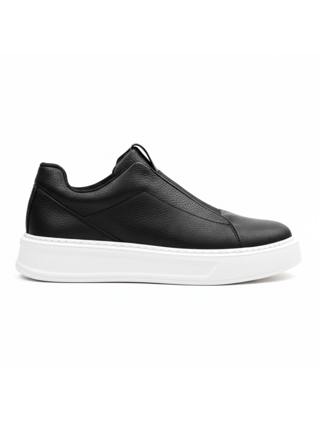 Men's Izmir X-4 Black Vegan Leather Slip-Ons
