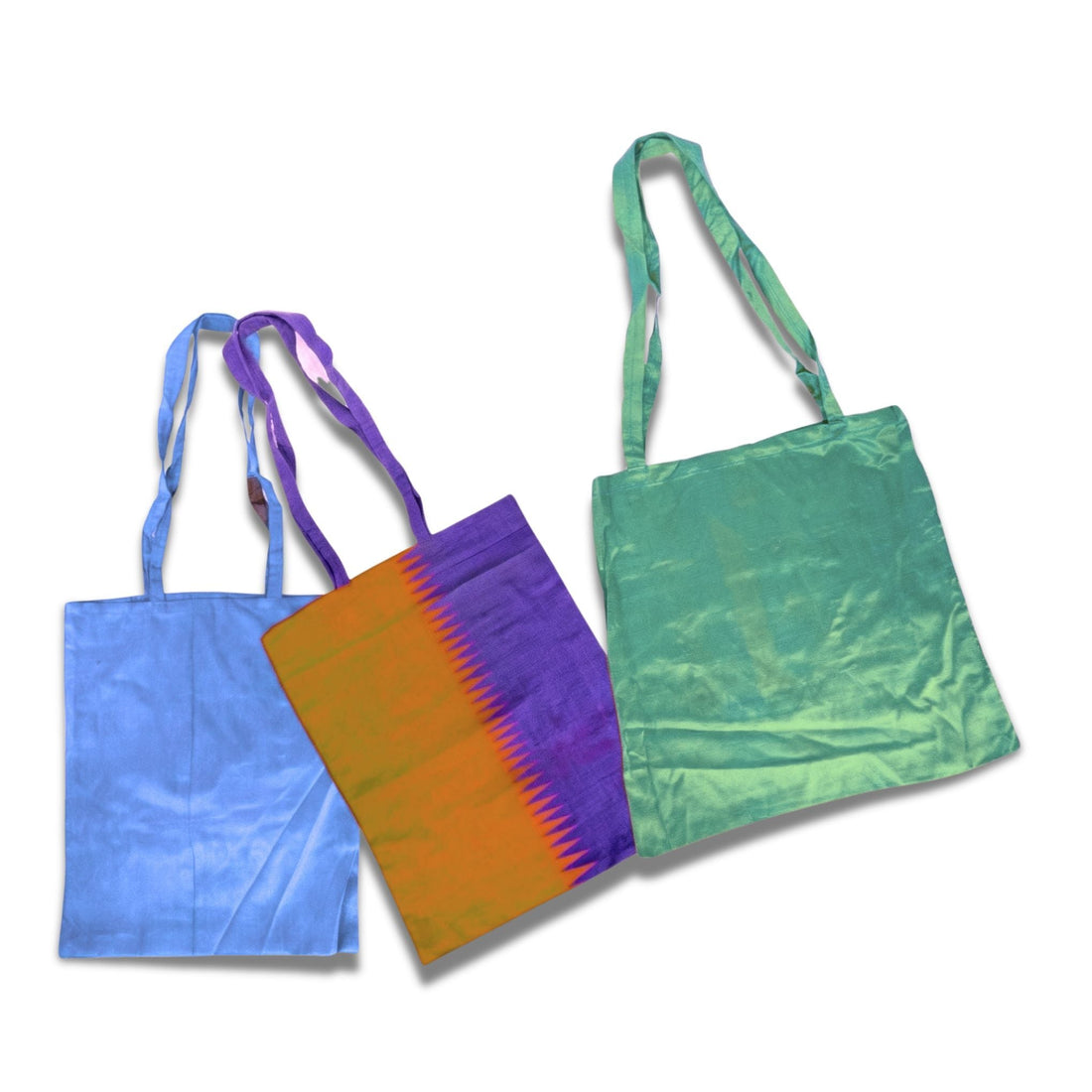 Sari Silk Market Tote - Geometric Eco-Chic Reclaimed Silk Bag