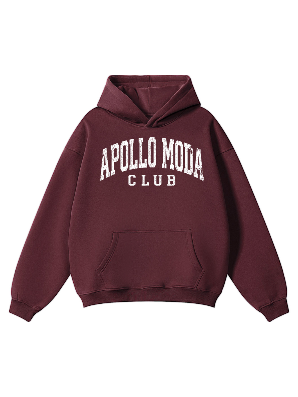 Collegiate Oversized Heavyweight Hoodie in Maroon