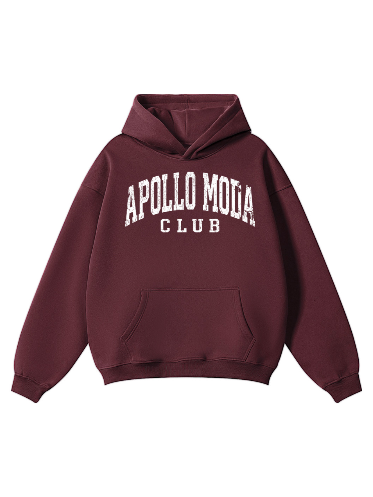 Collegiate Oversized Heavyweight Hoodie in Maroon