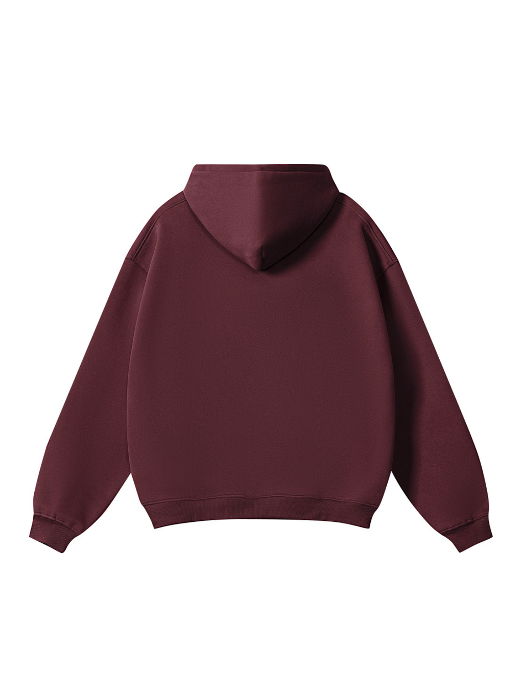 Collegiate Oversized Heavyweight Hoodie in Maroon