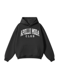Club Collegiate Oversized Heavyweight Hoodie - Black/Off-White