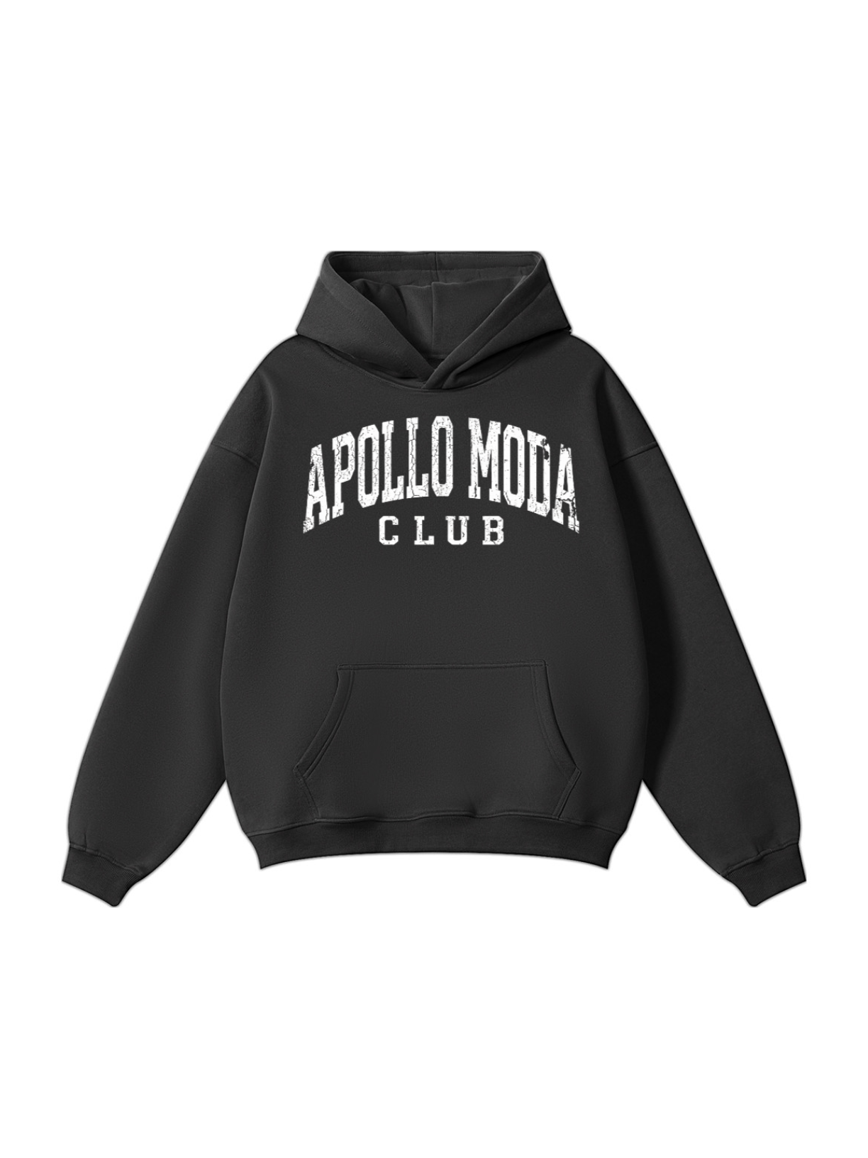 Club Collegiate Oversized Heavyweight Hoodie - Black/Off-White