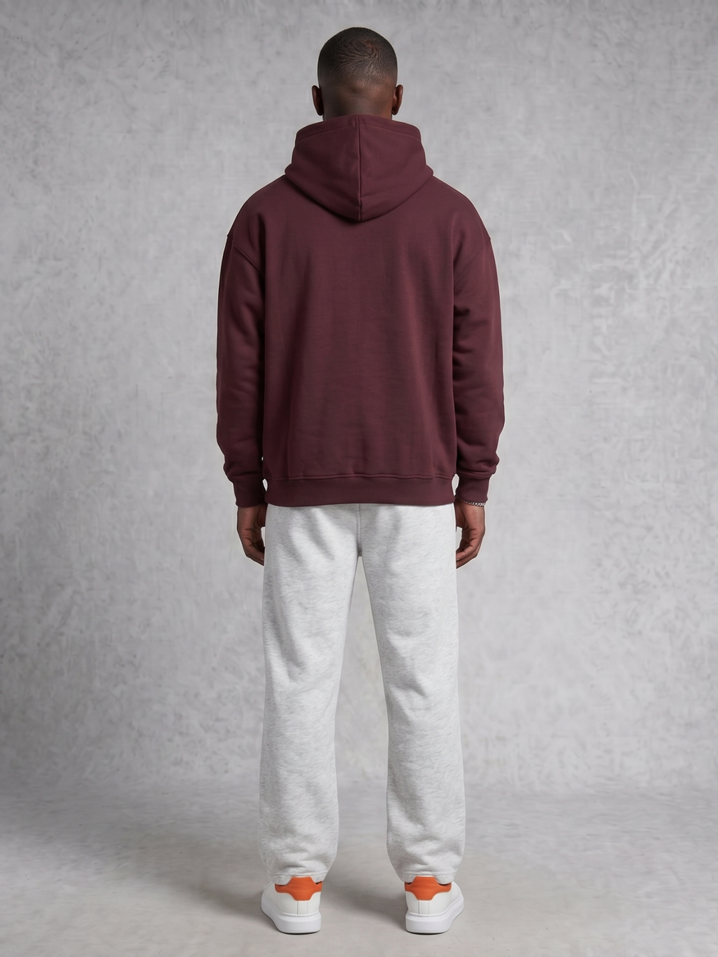 Collegiate Oversized Heavyweight Hoodie in Maroon