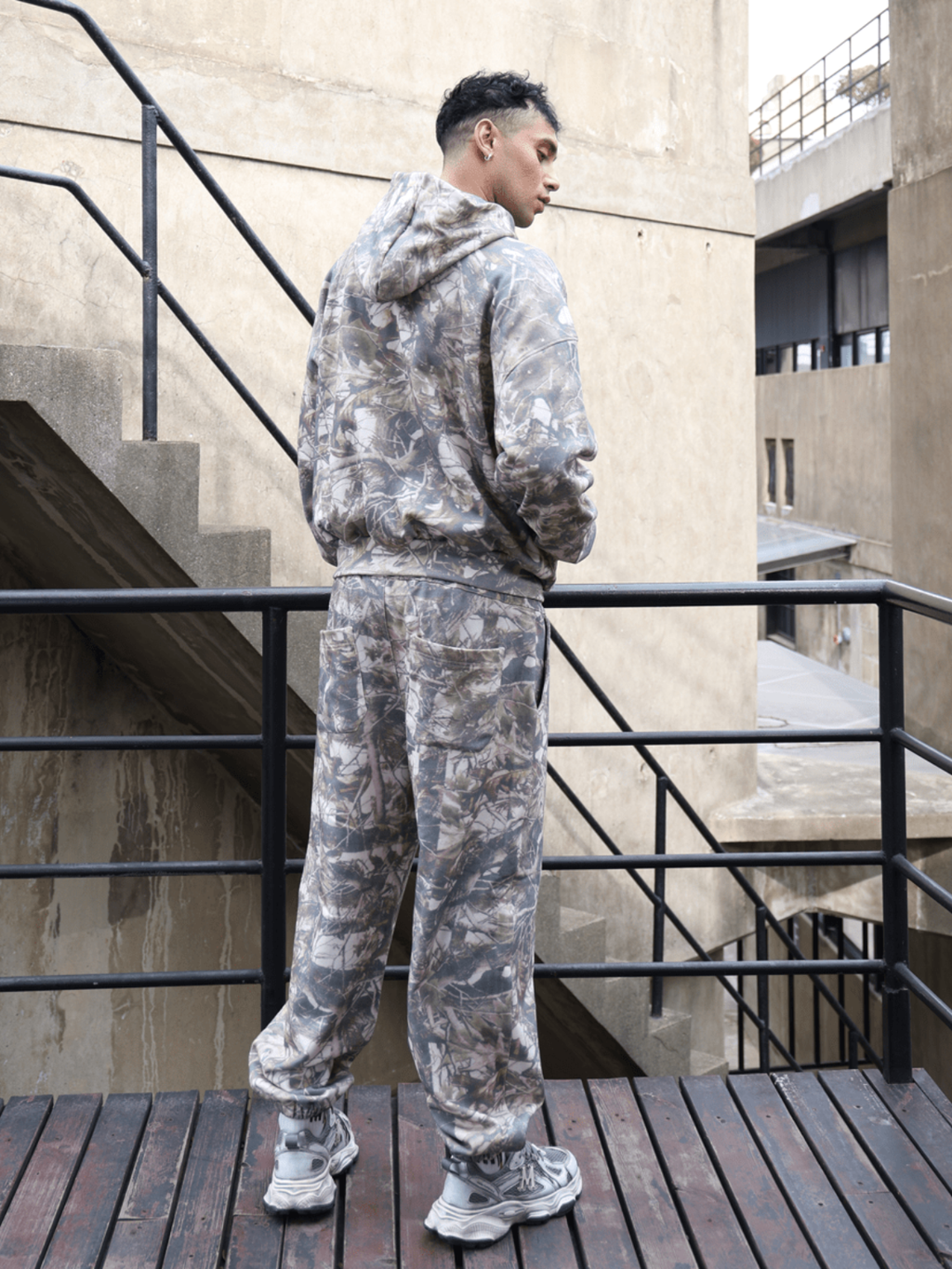 Oversized Heavyweight French Terry Camo Sweatpants Unisex