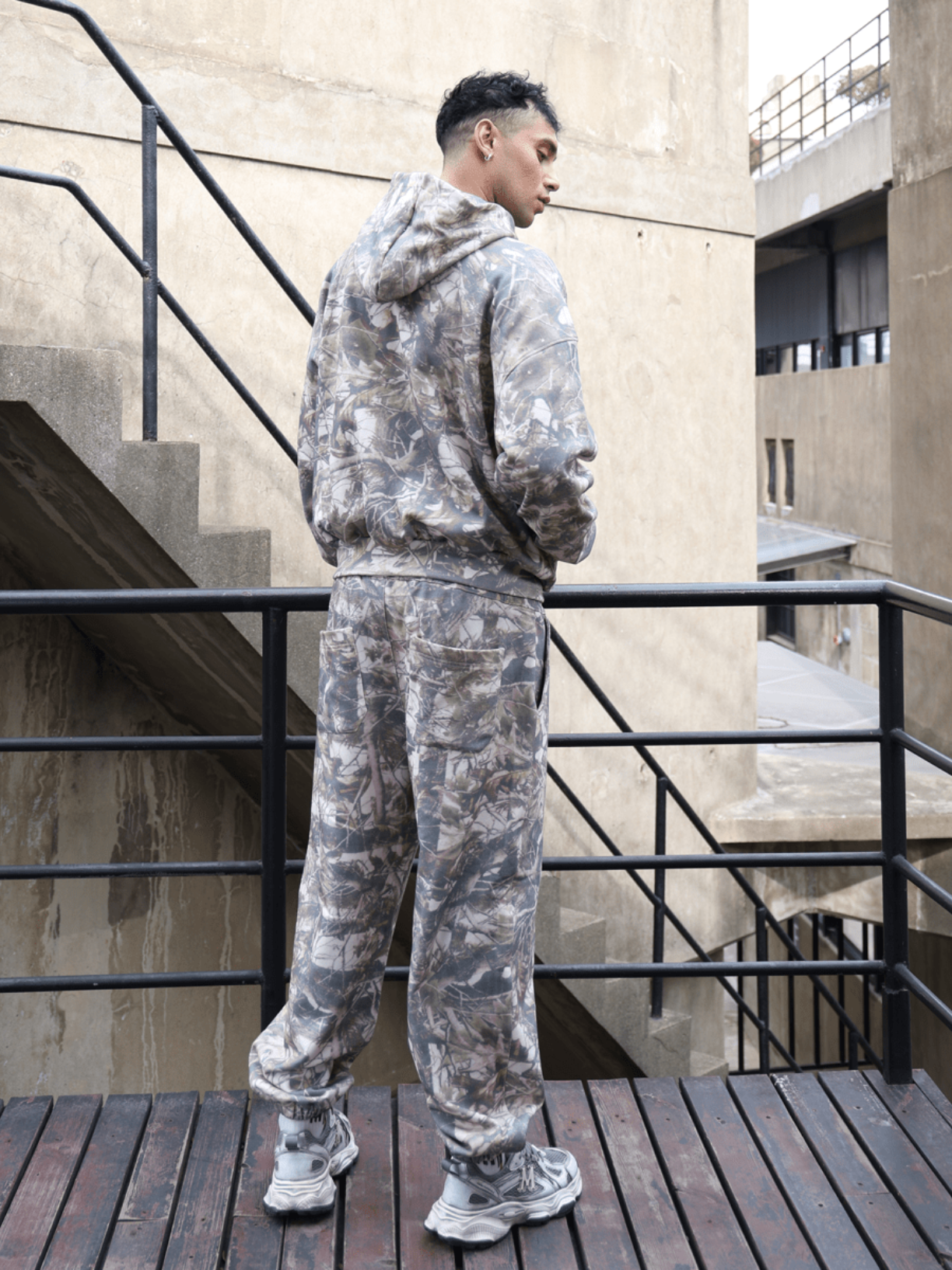 Oversized Heavyweight French Terry Camo Sweatpants Unisex