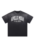 Club Washed Gradient Oversized Tee - Charcoal & Off-White