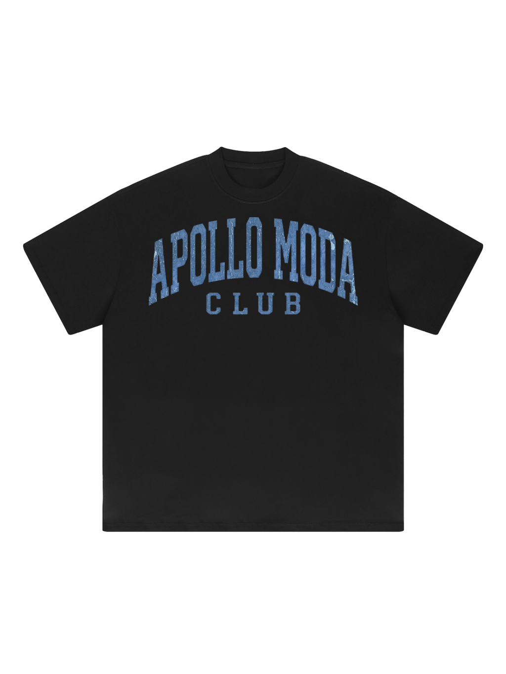 Club Oversized Collegiate Graphic Tee - Black & Blue