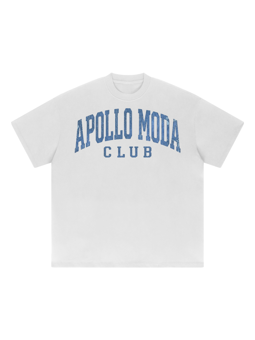 Club Oversized Collegiate Graphic Tee - White & Blue