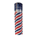 Vintage metal wall-mounted barber pole sign for barbershop decor