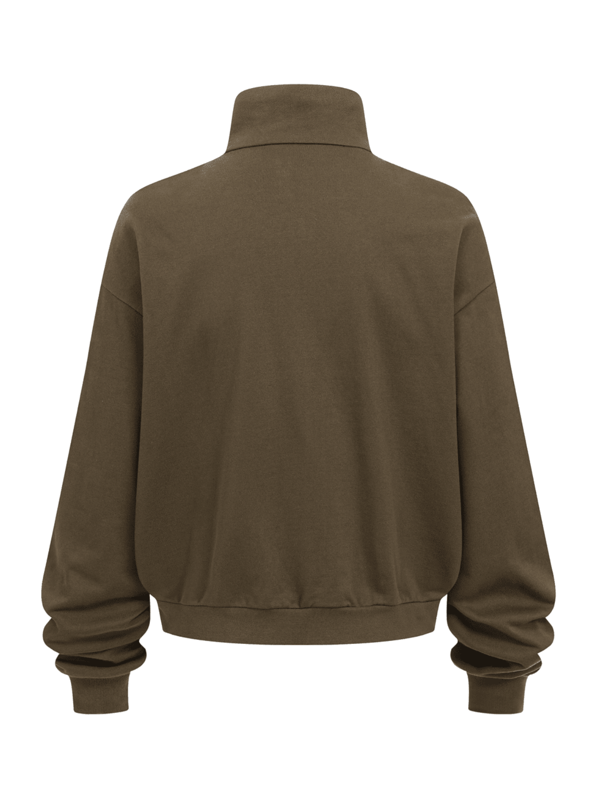 Collegiate Oversized Full-Zip Sweatshirt in Olive Green