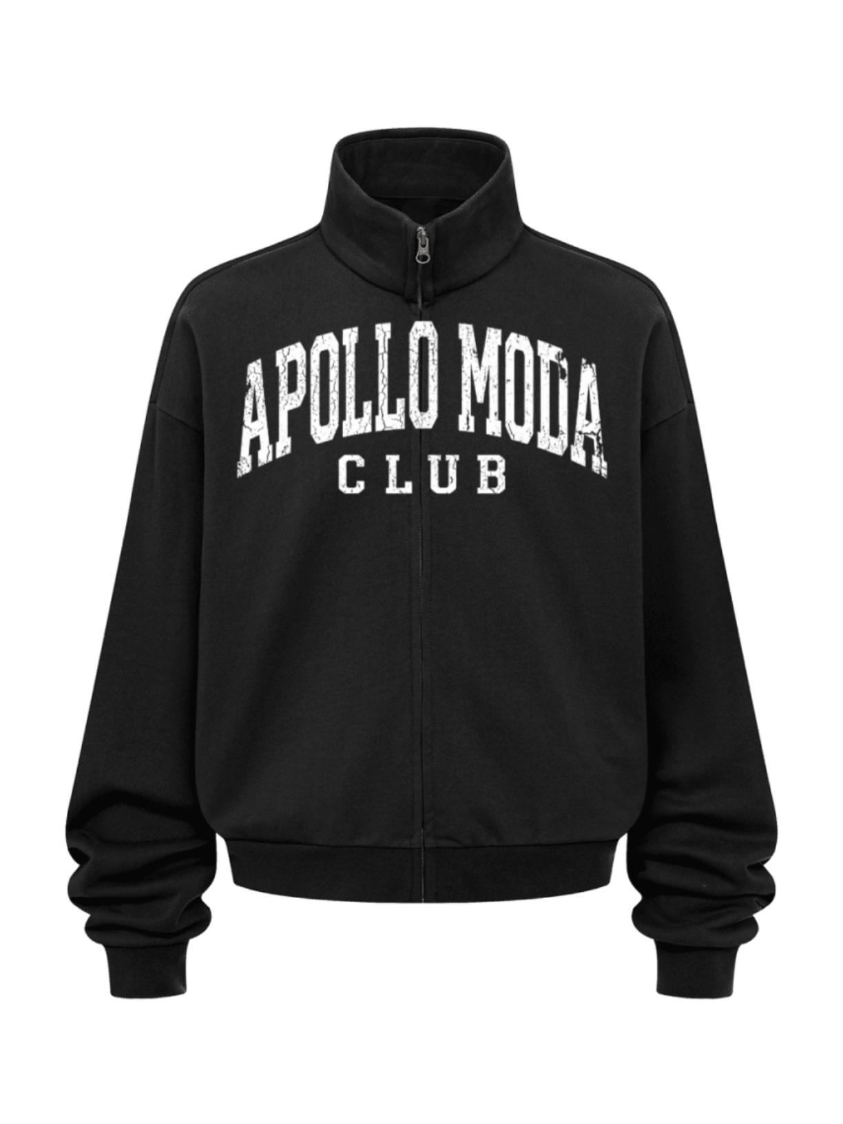 Club Collegiate Oversized Full-Zip Sweatshirt - Black