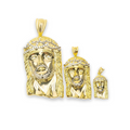 Gold Jesus Piece Pendant – 14K Plated on Solid 925 Sterling Silver