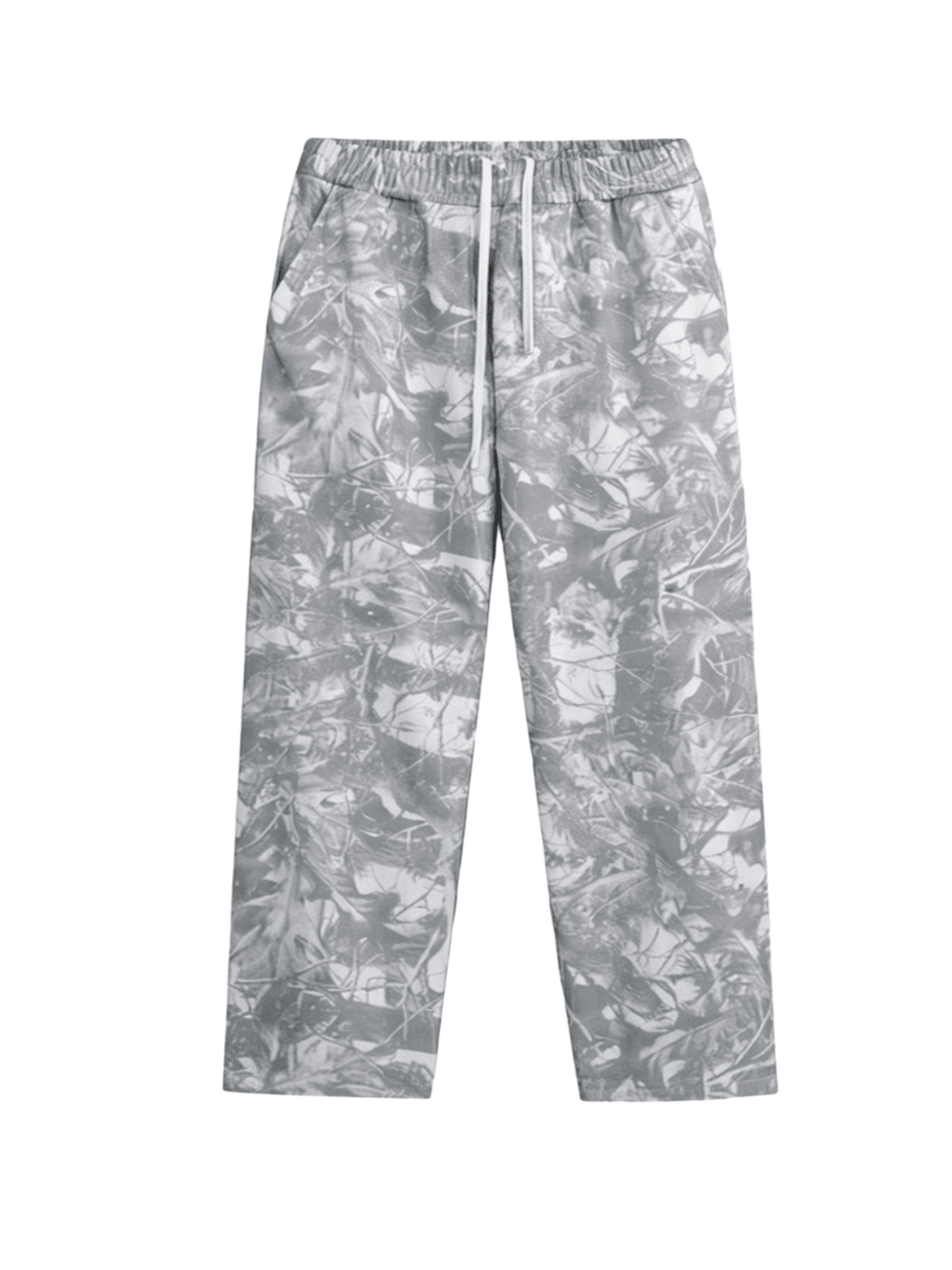 Oversized Heavyweight French Terry Open-Hem Sweatpants in Camo