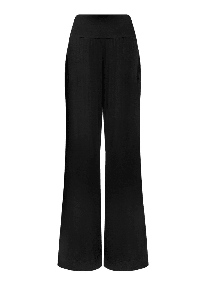 Black Jersey Viscose Palazzo Pants LavaNera