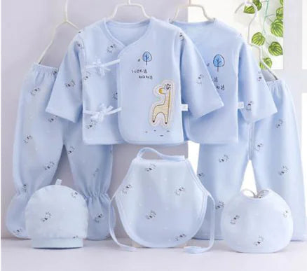 Luxury 7-Piece Cotton Clothing Set for Newborns