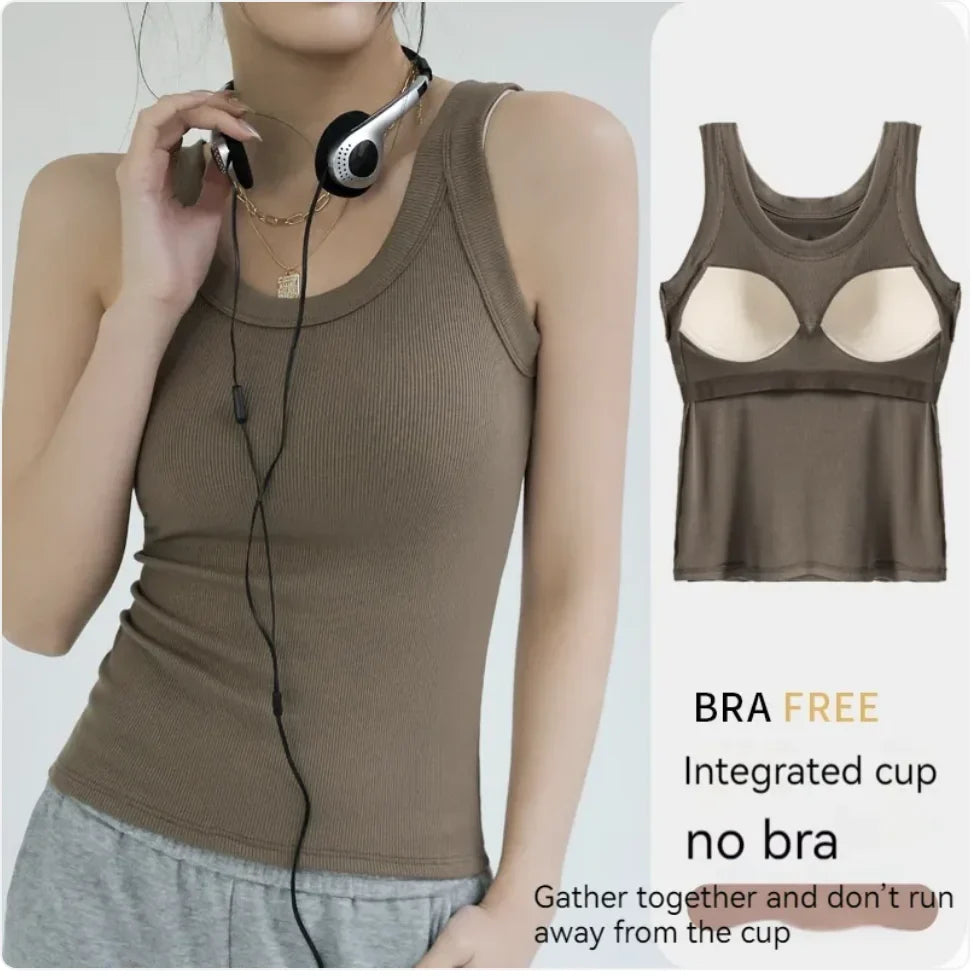 Women's Padded Strap Tank Top