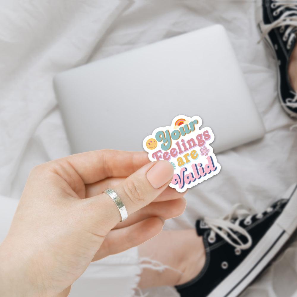 Your Feelings Are Valid Vinyl Sticker Retro Aesthetic Decal - Image 4