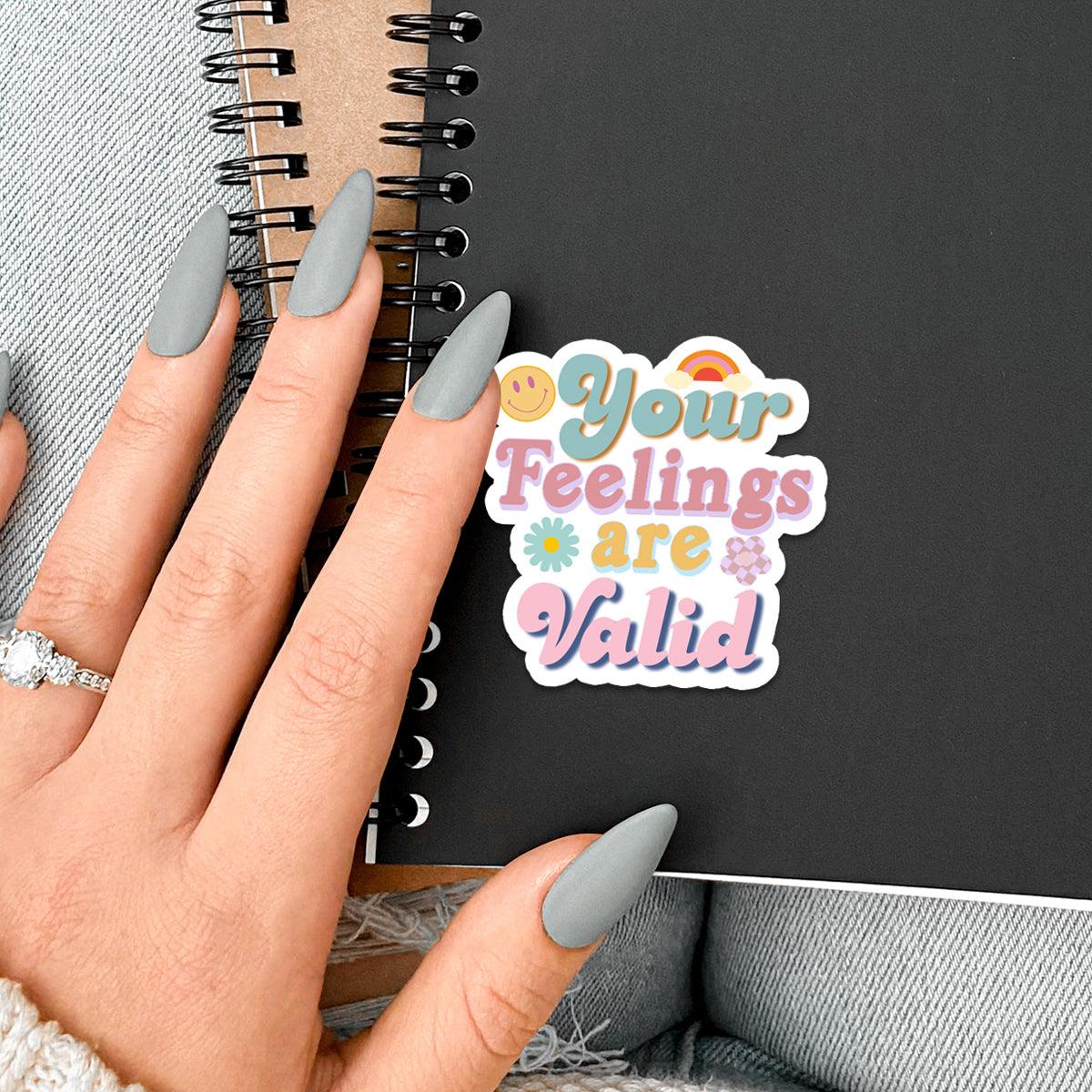 Your Feelings Are Valid Vinyl Sticker Retro Aesthetic Decal - Image 2