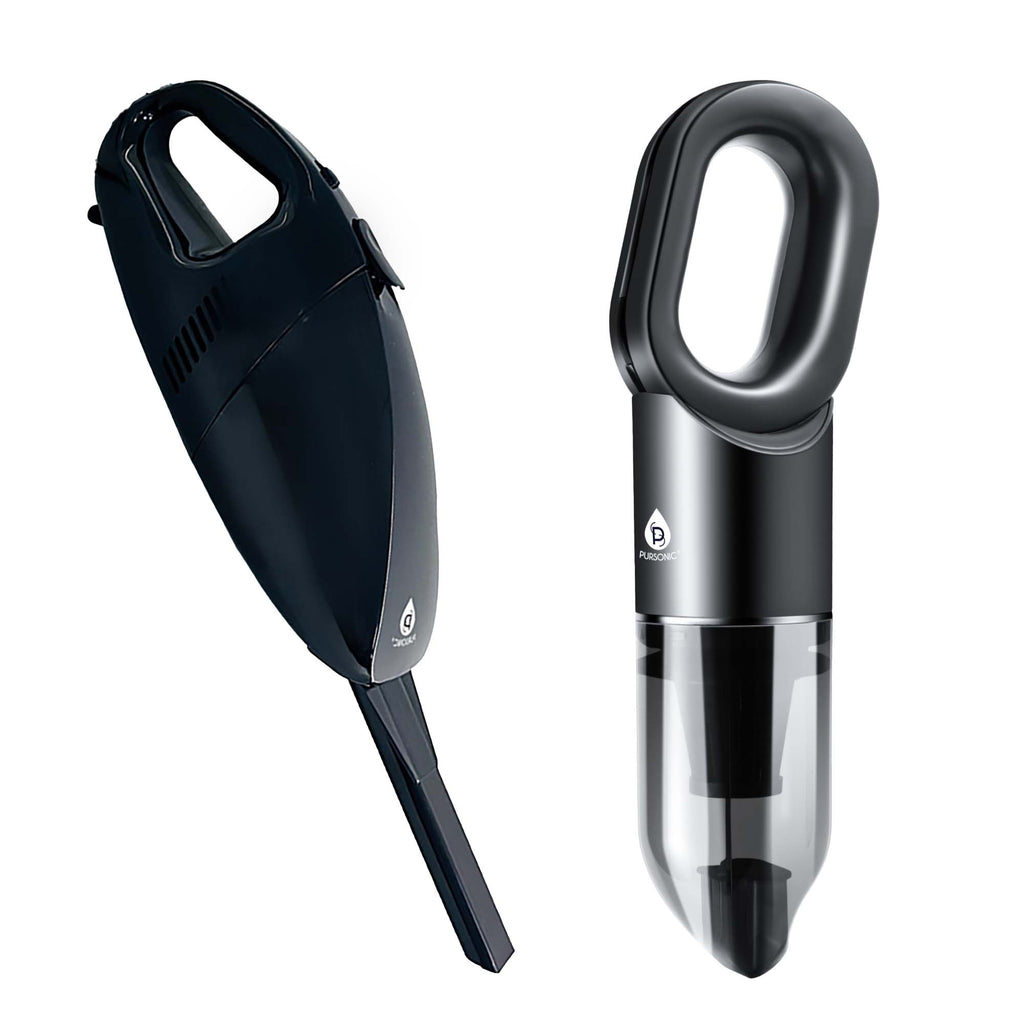 Pursonic Dual-Purpose Car & Handheld Vacuum Bundle – USB Rechargeable Cordless & Car Vacuum Cleaner Set