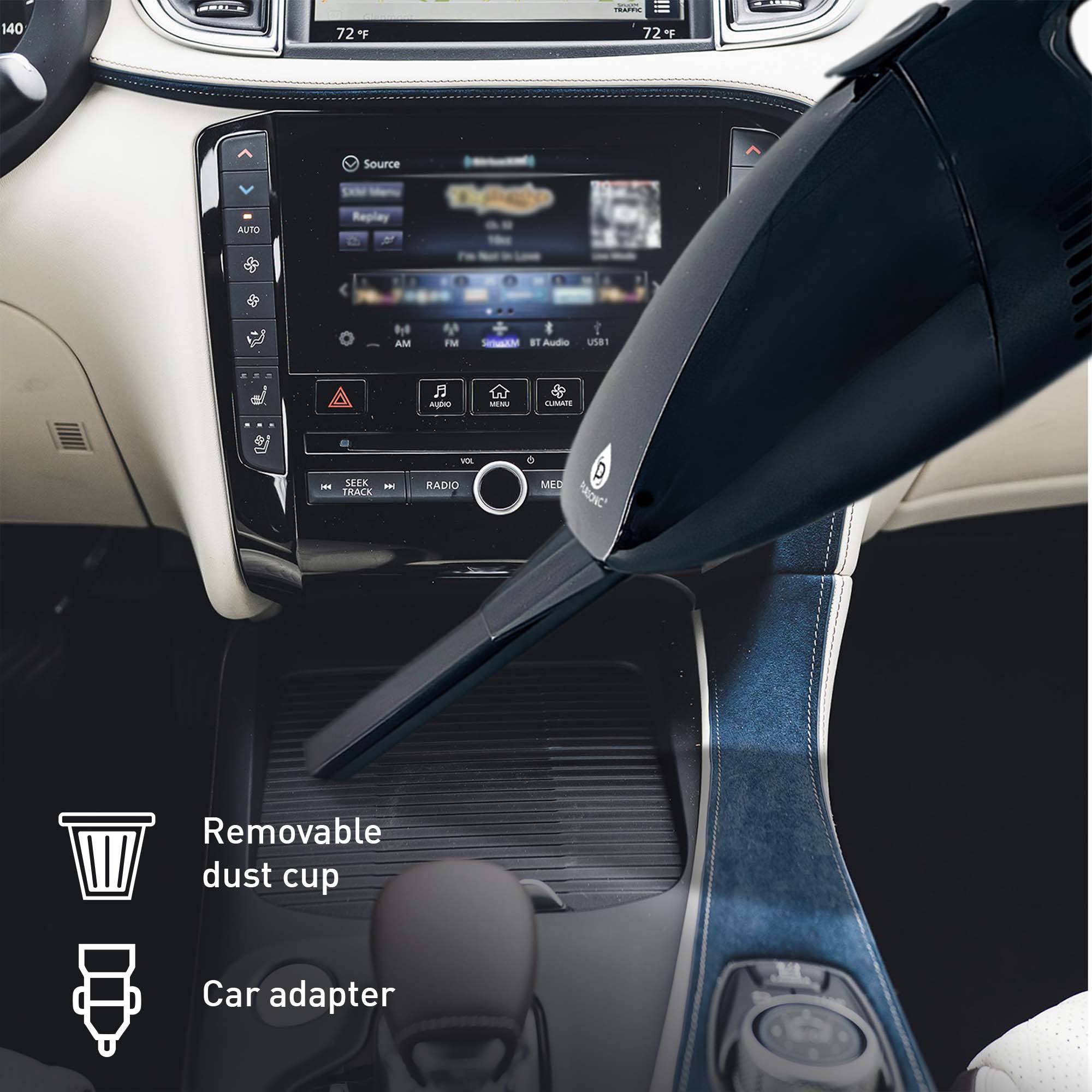 Pursonic Dual-Purpose Car & Handheld Vacuum Bundle – USB Rechargeable Cordless & Car Vacuum Cleaner Set