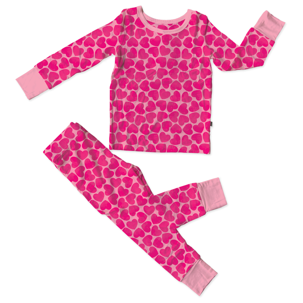 Valentine Hearts Bamboo 2-Piece Set (Pre-Order)