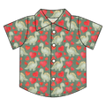 Valentine Dinos Bamboo Button Down Tee (Pre-Order)