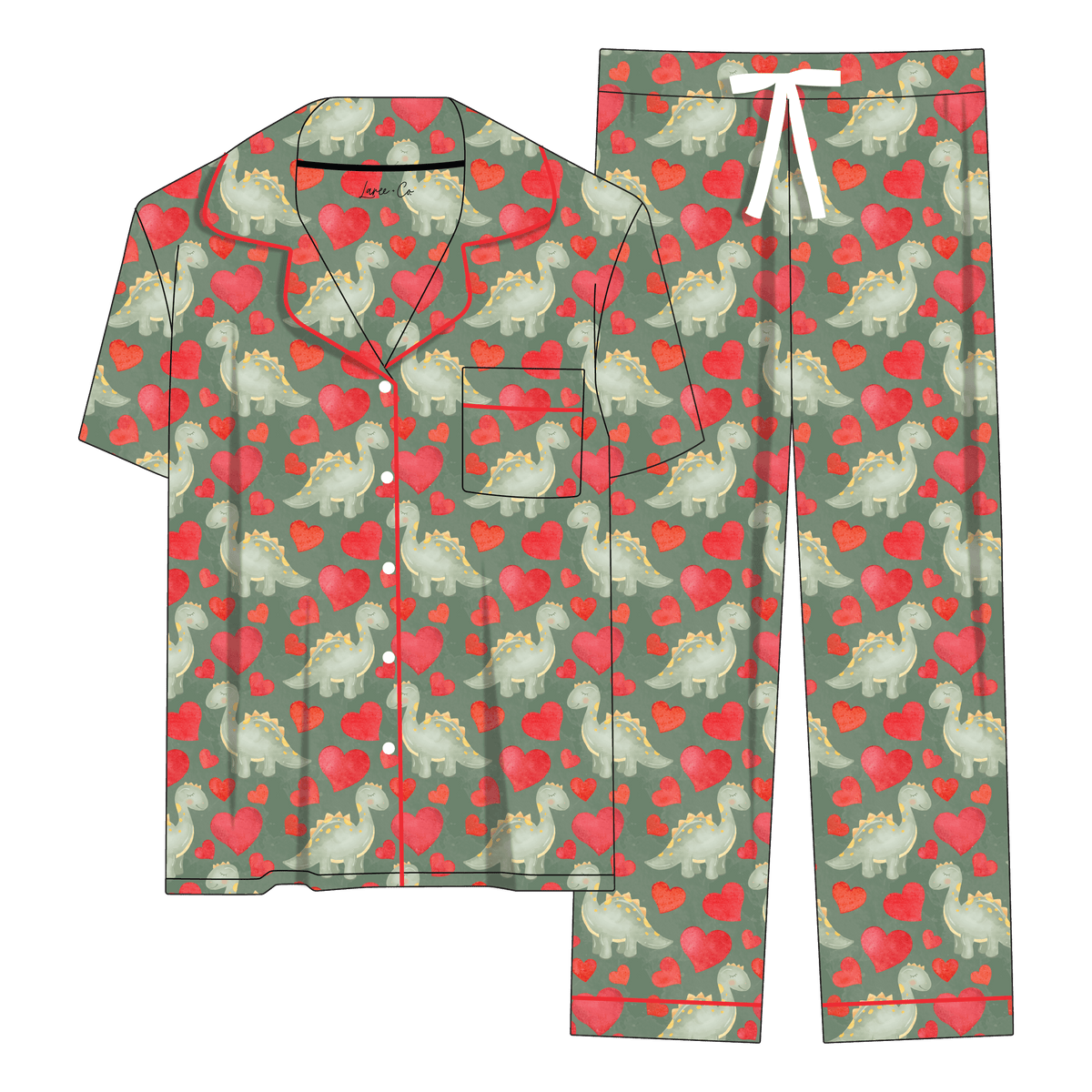 Valentine Dinos Bamboo Women's Luxe Lounge Set (Pre-Order)