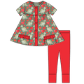 Valentine Dinos Bamboo Short Sleeve Tunic + Legging Set (Pre-Order)