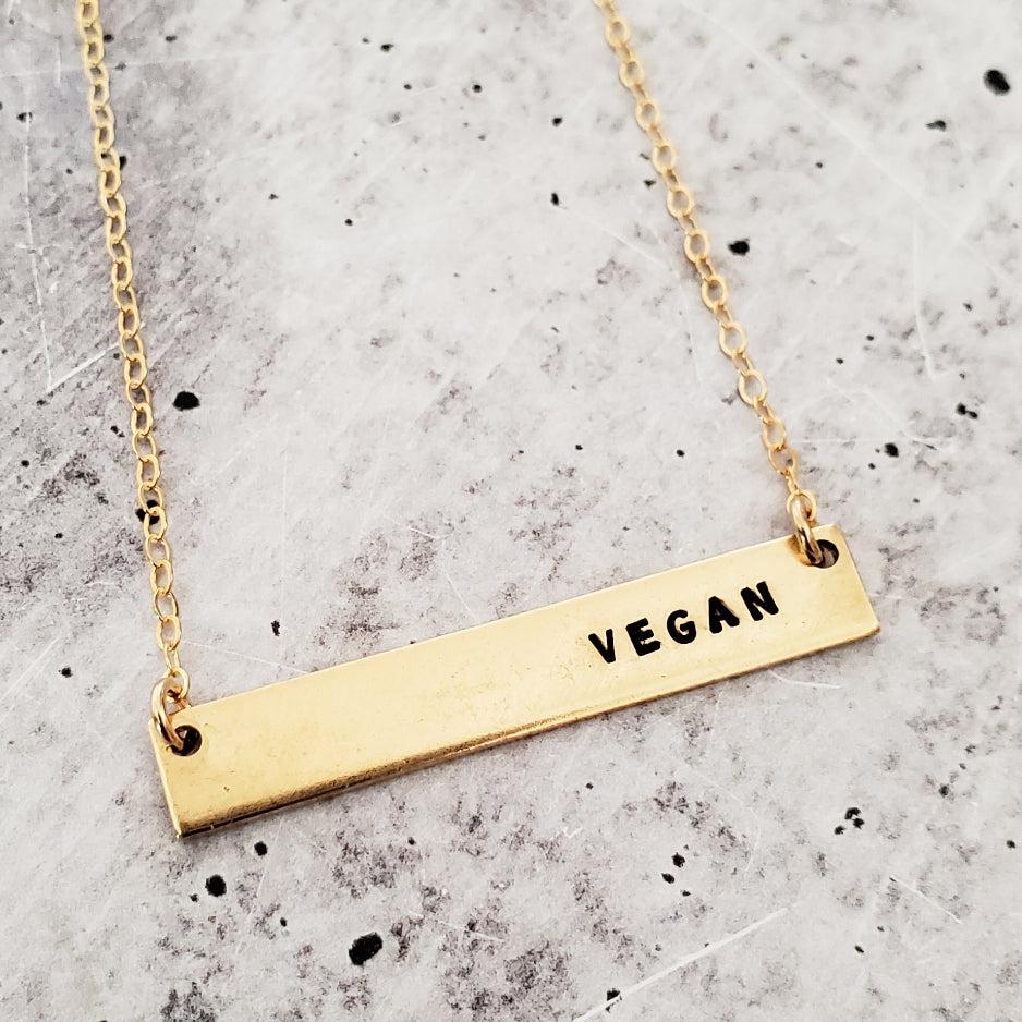 VEGAN Bar Necklace