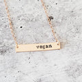 VEGAN Bar Necklace