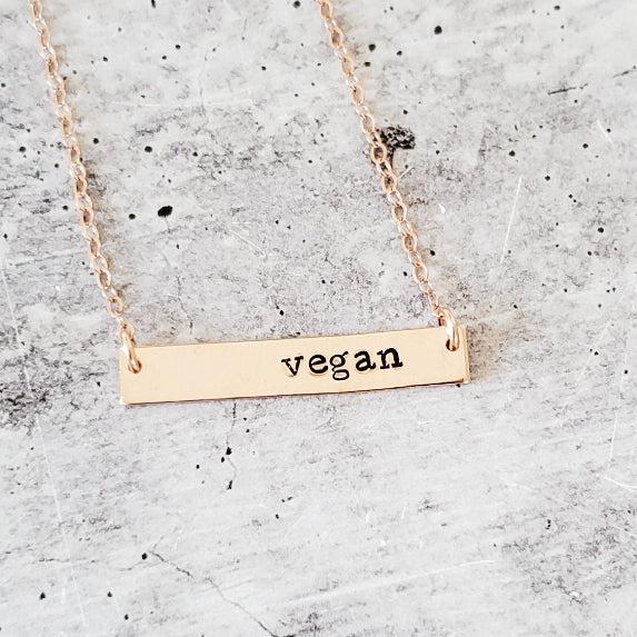 VEGAN Bar Necklace