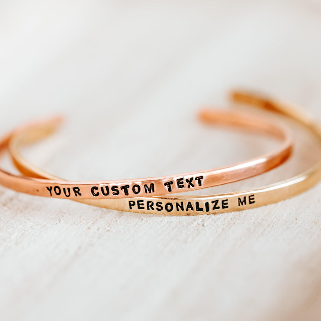VEGAN FOR LIFE Skinny Cuff Bracelet