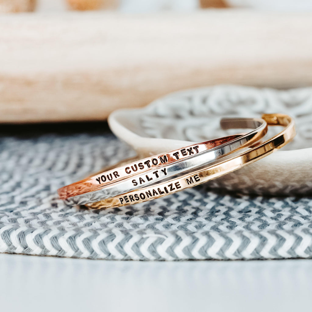 VEGAN FOR LIFE Skinny Cuff Bracelet