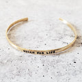 VEGAN FOR LIFE Skinny Cuff Bracelet