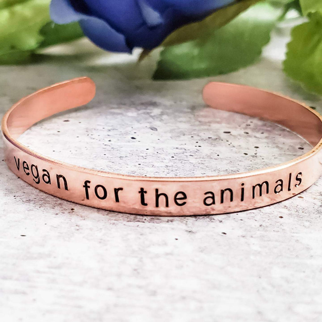 VEGAN FOR THE ANIMALS Stacking Cuff Bracelet