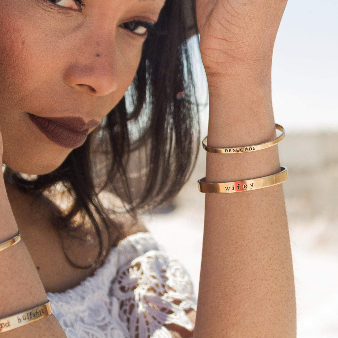 VEGAN FOR THE ANIMALS Stacking Cuff Bracelet