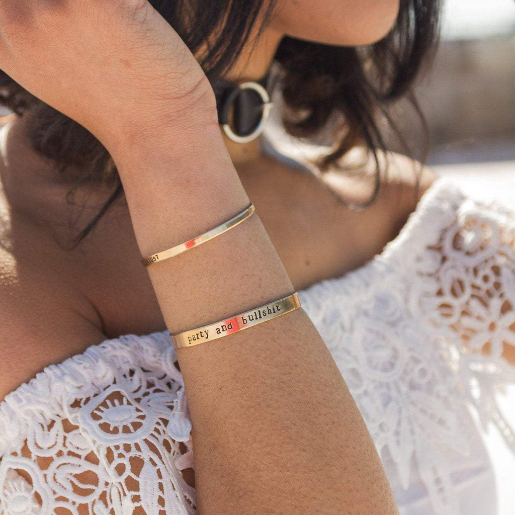 VEGAN FOR THE ANIMALS Stacking Cuff Bracelet