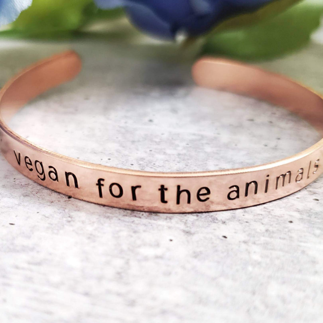 VEGAN FOR THE ANIMALS Stacking Cuff Bracelet