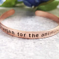 VEGAN FOR THE ANIMALS Stacking Cuff Bracelet
