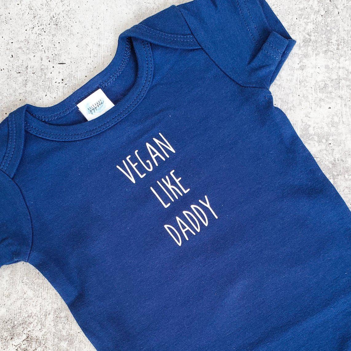 VEGAN LIKE DADDY or MOMMY Short Sleeve Baby Bodysuit