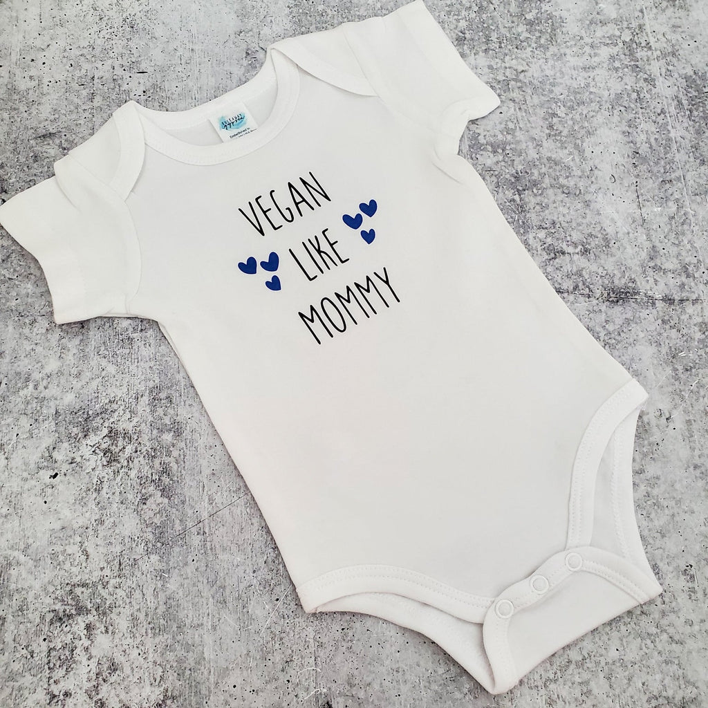 VEGAN LIKE DADDY or MOMMY Short Sleeve Baby Bodysuit