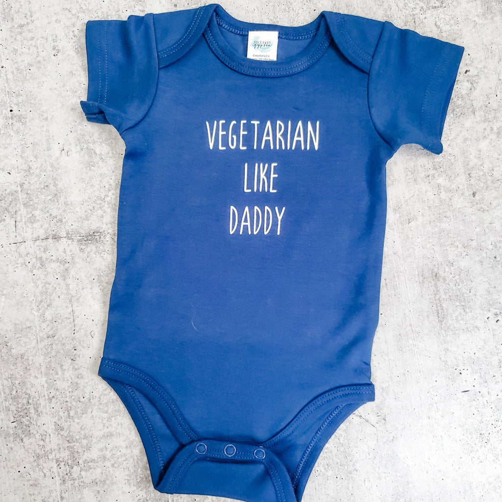 VEGAN LIKE DADDY or MOMMY Short Sleeve Baby Bodysuit