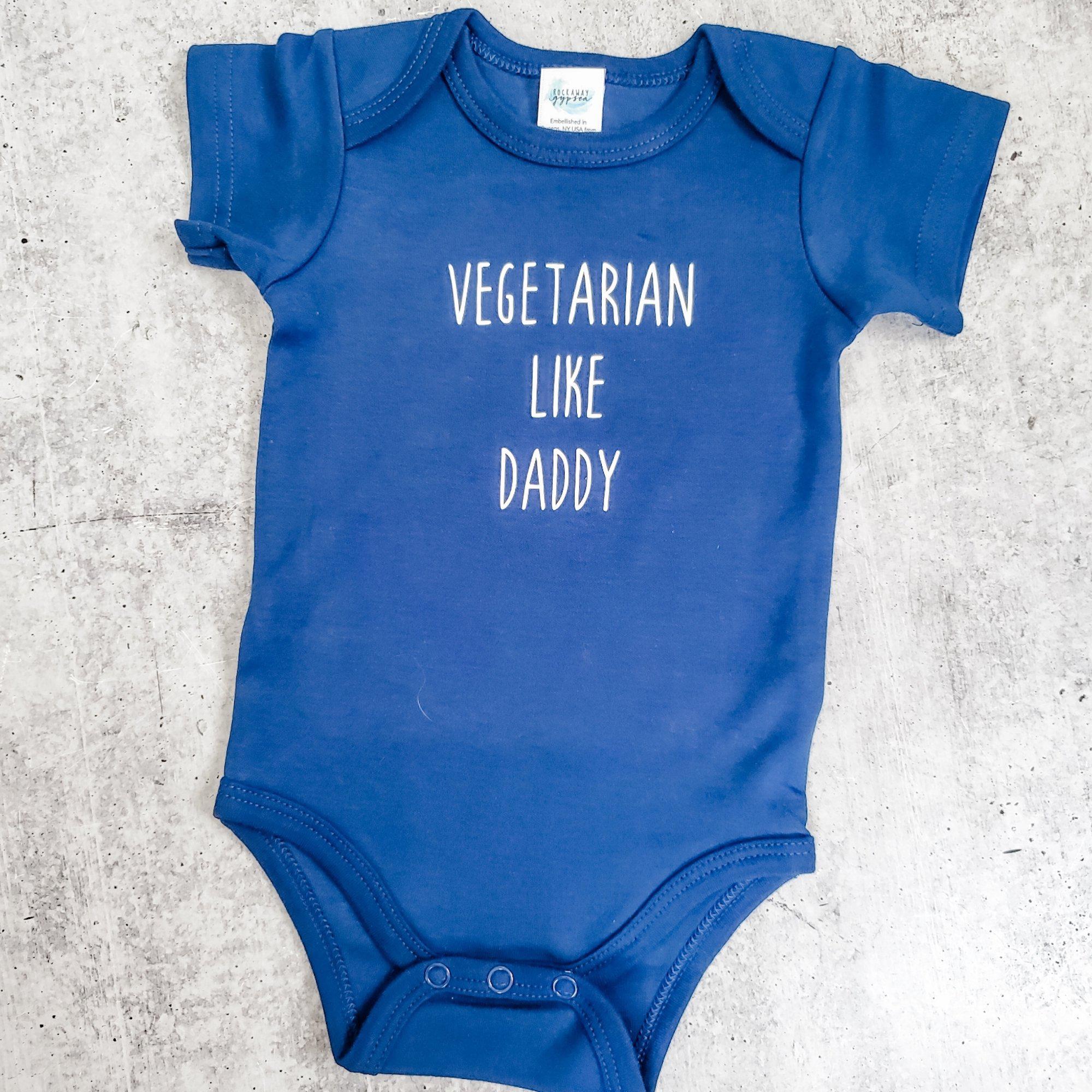VEGAN LIKE DADDY or MOMMY Short Sleeve Baby Bodysuit