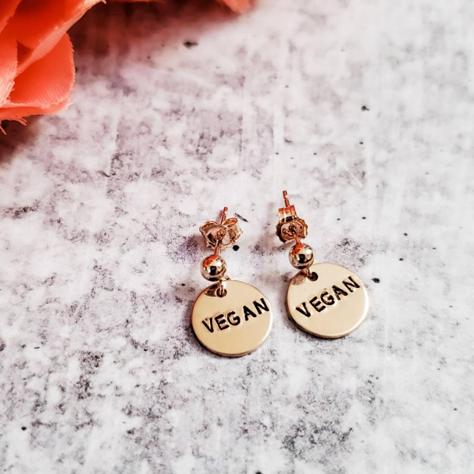 VEGAN Stud Earrings