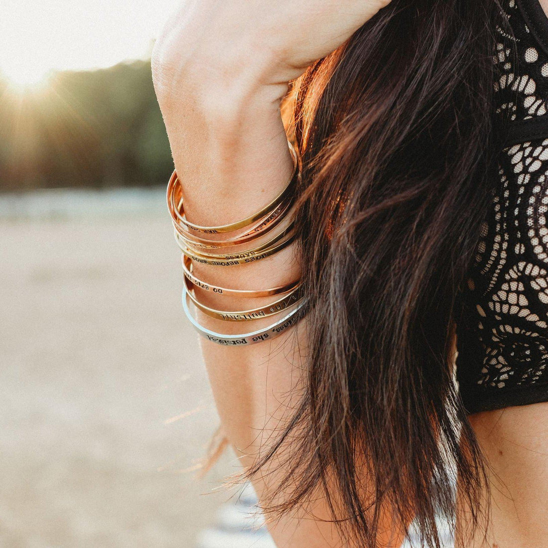 VEGAN Tattoo Style Skinny Cuff Bracelet