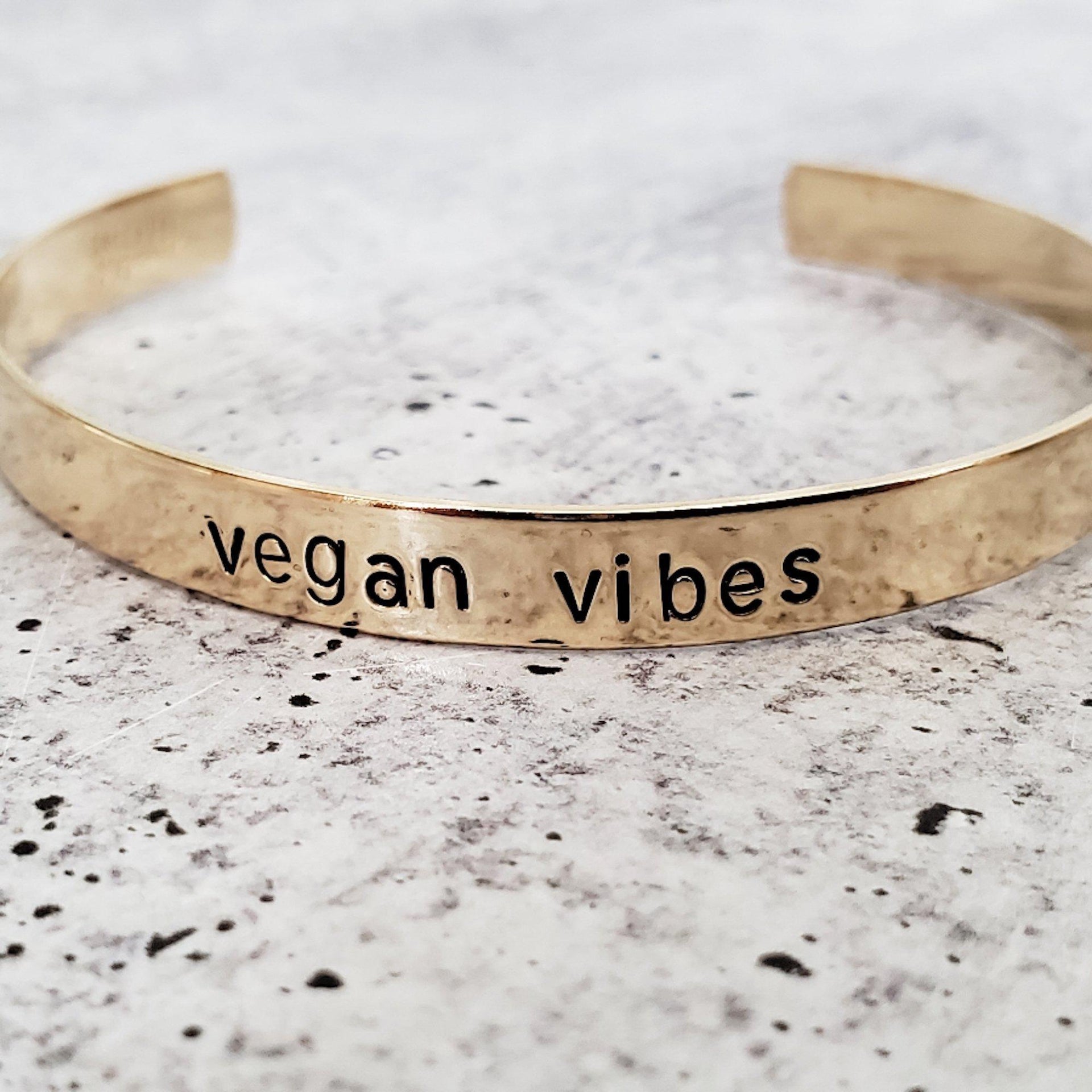 VEGAN VIBES Stacking Cuff Bracelet
