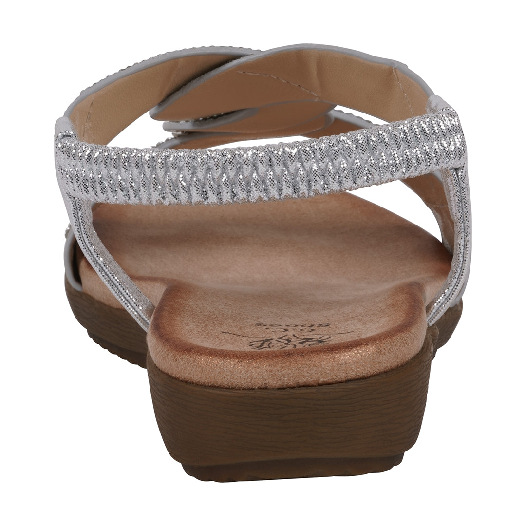 Women's Vianna Embellished Flat Sandals – Sparkling Twisted Strap