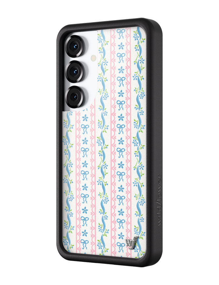 Dollhouse Samsung Galaxy Case with Pink Lace and Blue Bows - Image 8